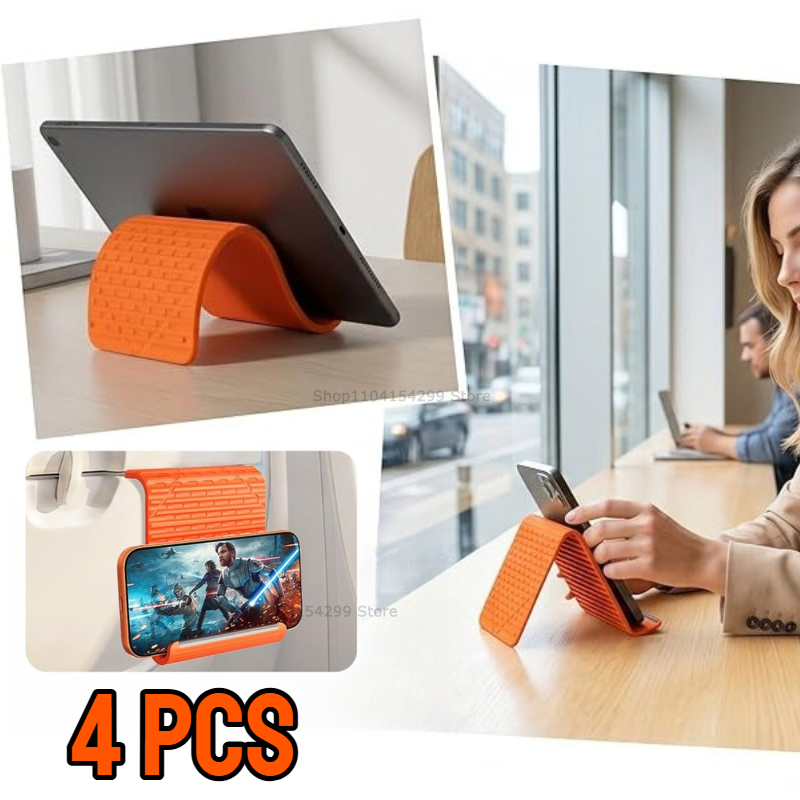 Home Office Laptop - Penyangga Ponsel Silikon Lipat Fleksibel Portabel,