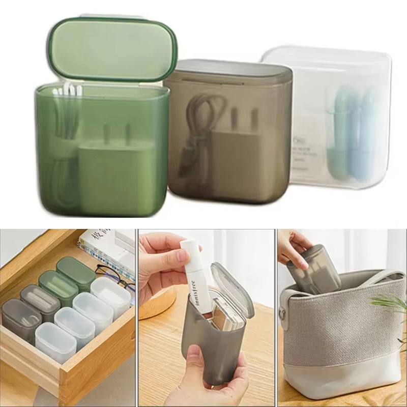 Home Office Organization - Kotak Penyimpanan Transparan untuk Kabel Data