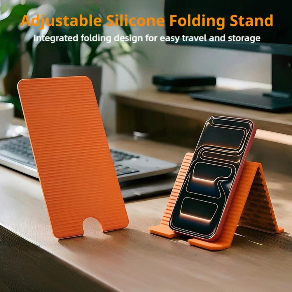 Home Office Laptop - Penyangga Ponsel Silikon Lipat Fleksibel untuk