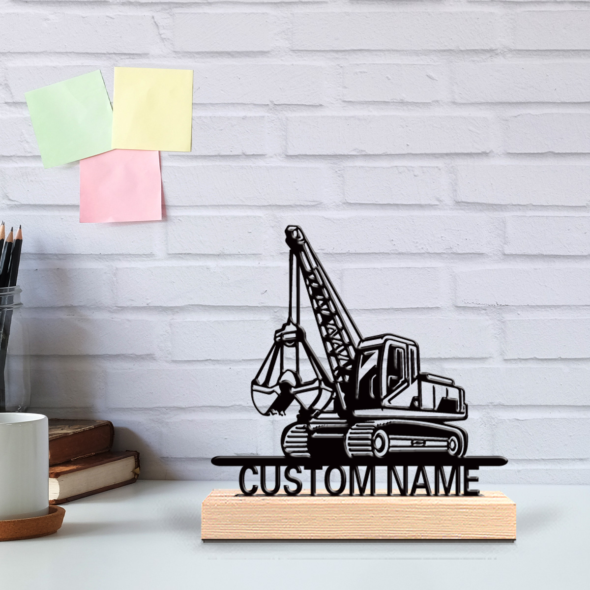 Home Office Desks - 1pc Patung Traktor Custom Huruf Timah,