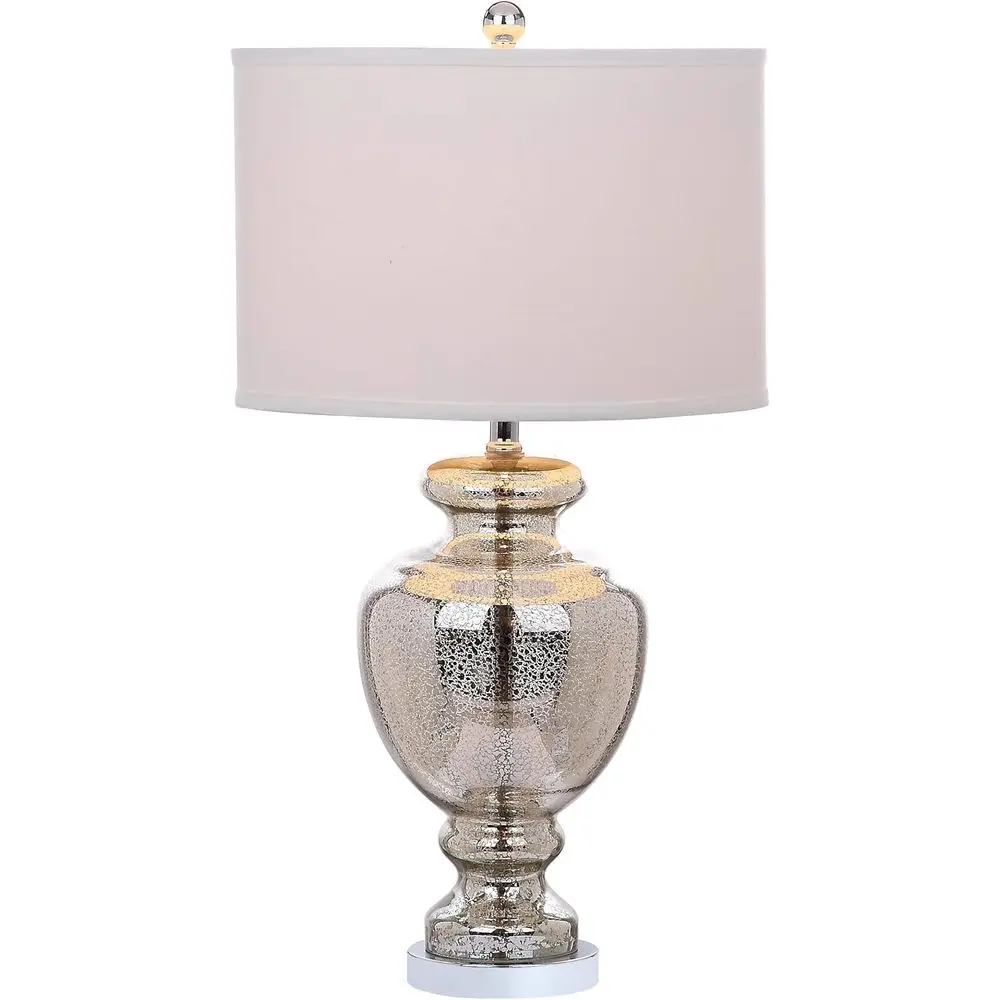 Office Table Home - Lampu Meja Kaca Retak Perak Merkurius