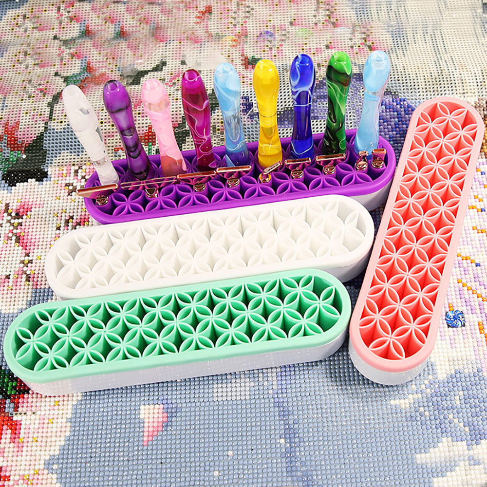 Pen Holder Organizer - Penyangga Pena Silikon untuk Alat Lukis