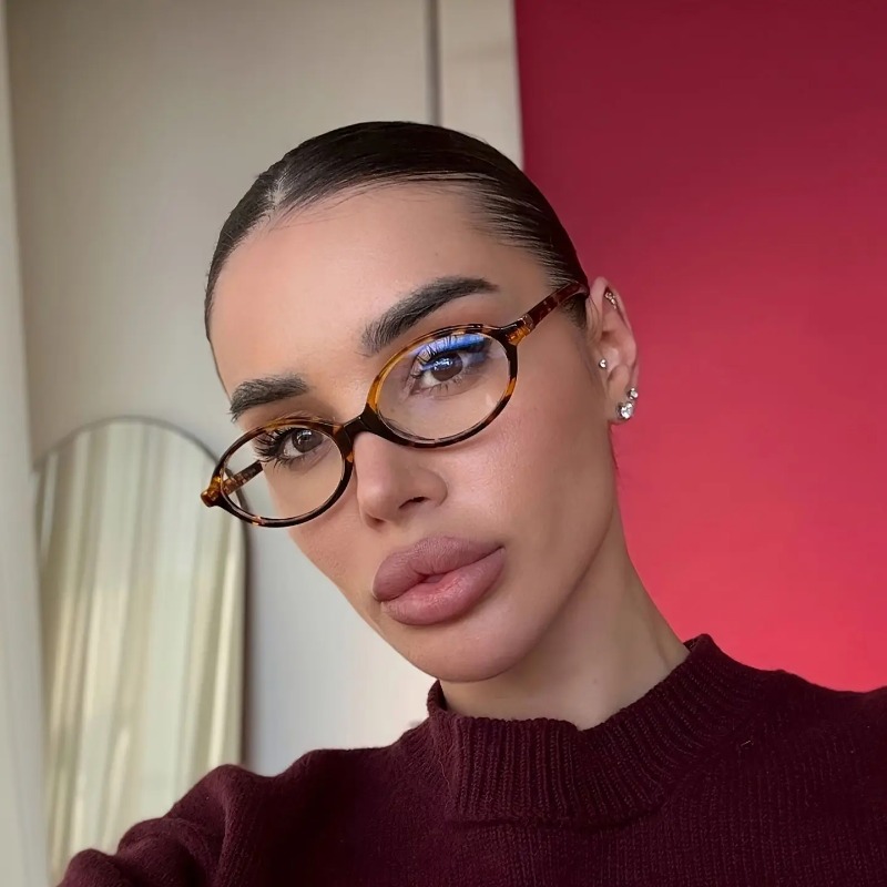 Kacamata Hitam Oval Antik Wani - Blue Light Glasses ulasan dan harga