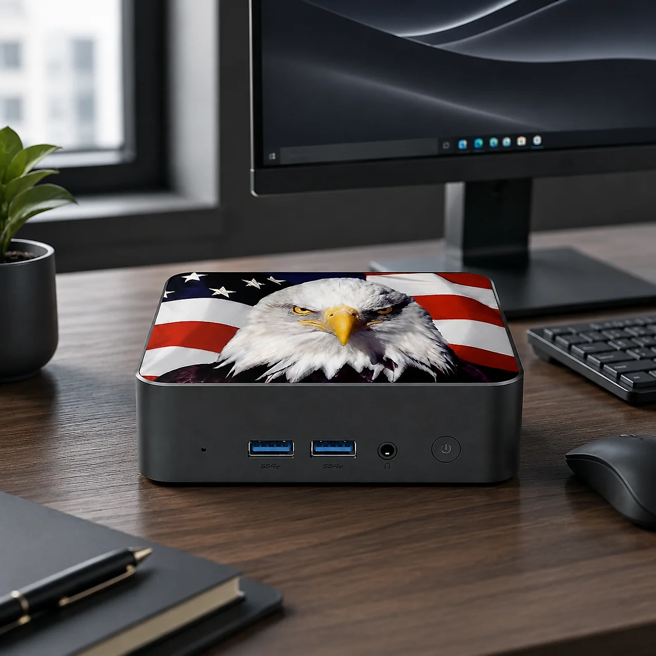 Mini PC Bertema Bendera Kanada - Home Office Laptop ulasan dan harga