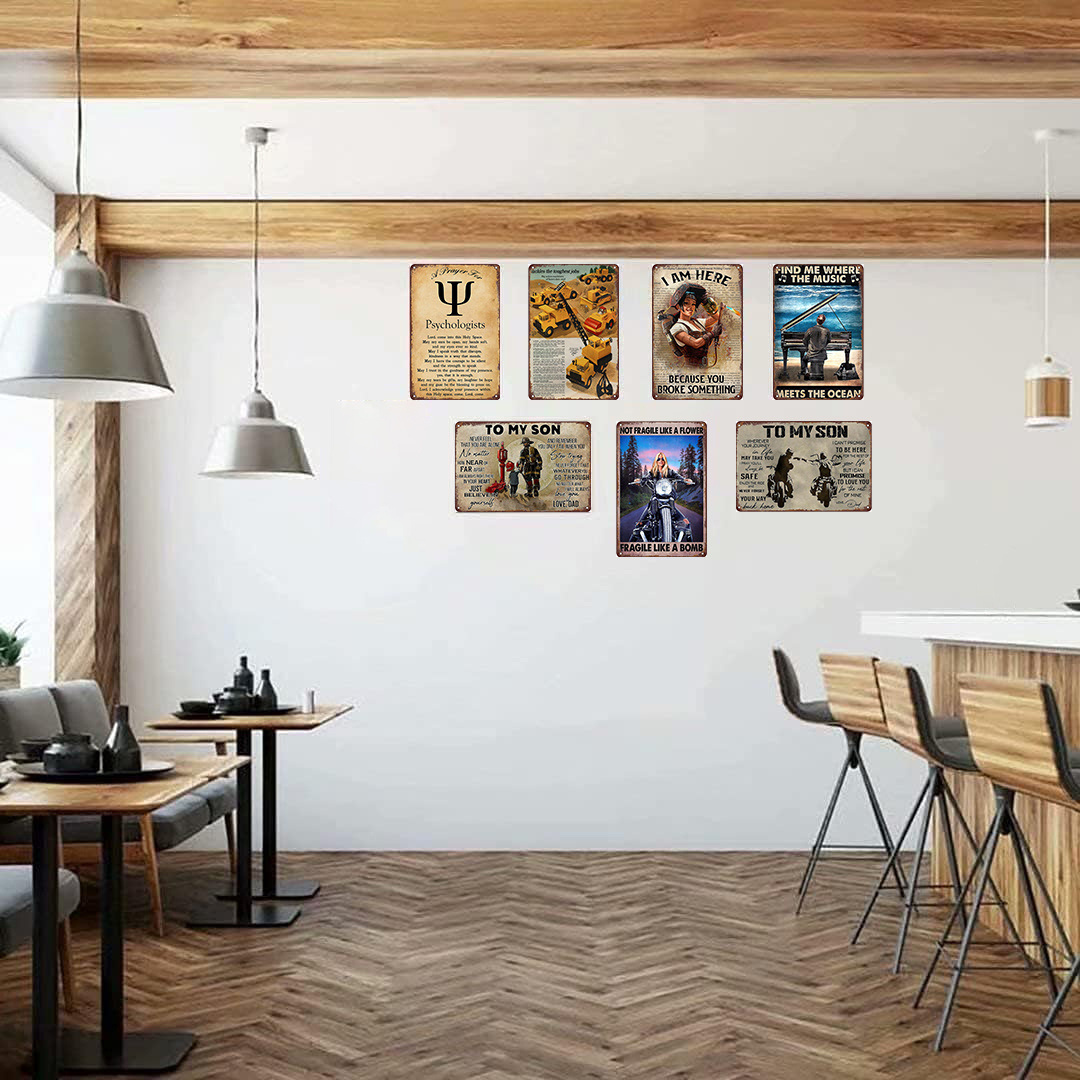 ATURAN RUMAH: Plakat Logam Eti - Home Office New Rules ulasan dan harga