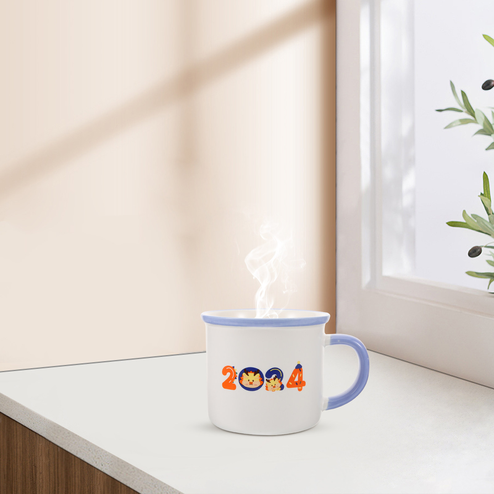 2024 Mug Kopi Keramik Bertema  - Home Office 2024 ulasan dan harga