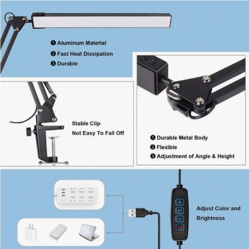 Lampu Meja LED untuk Rumah, Me - Home Office Desks ulasan dan harga