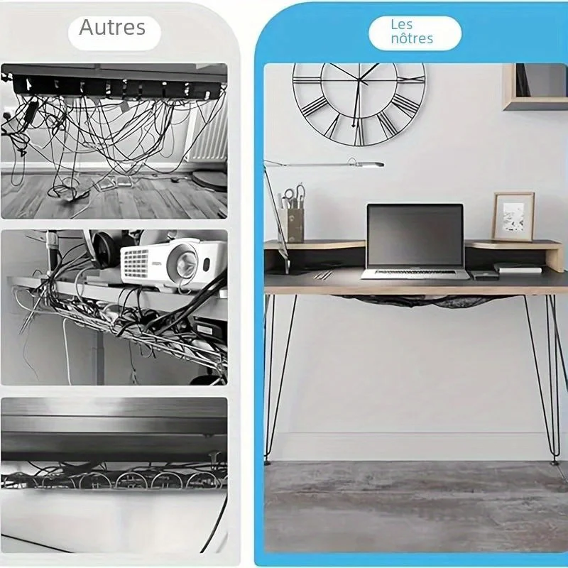 Jaring Manajemen Kabel Bawah M - Home Office Organization ulasan dan harga