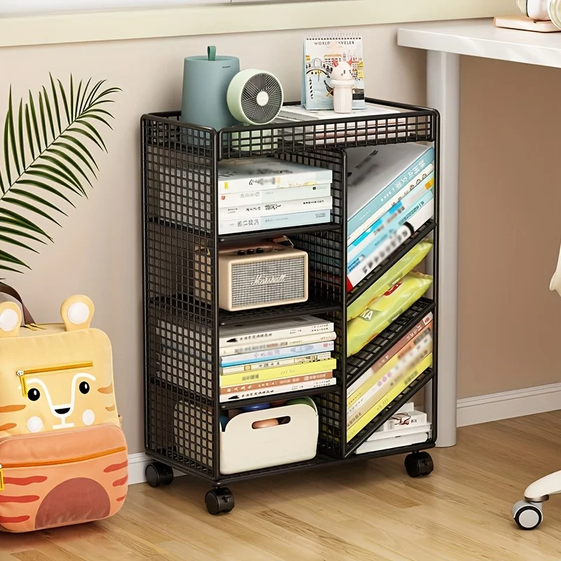 Troli Buku Beroda - Rak Buku M - Home Office Shed ulasan dan harga