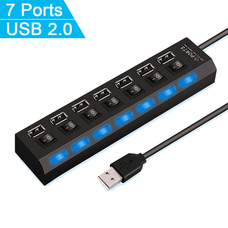 Pemisah Hub USB 2.0 7 Port unt - Home Office Laptop ulasan dan harga