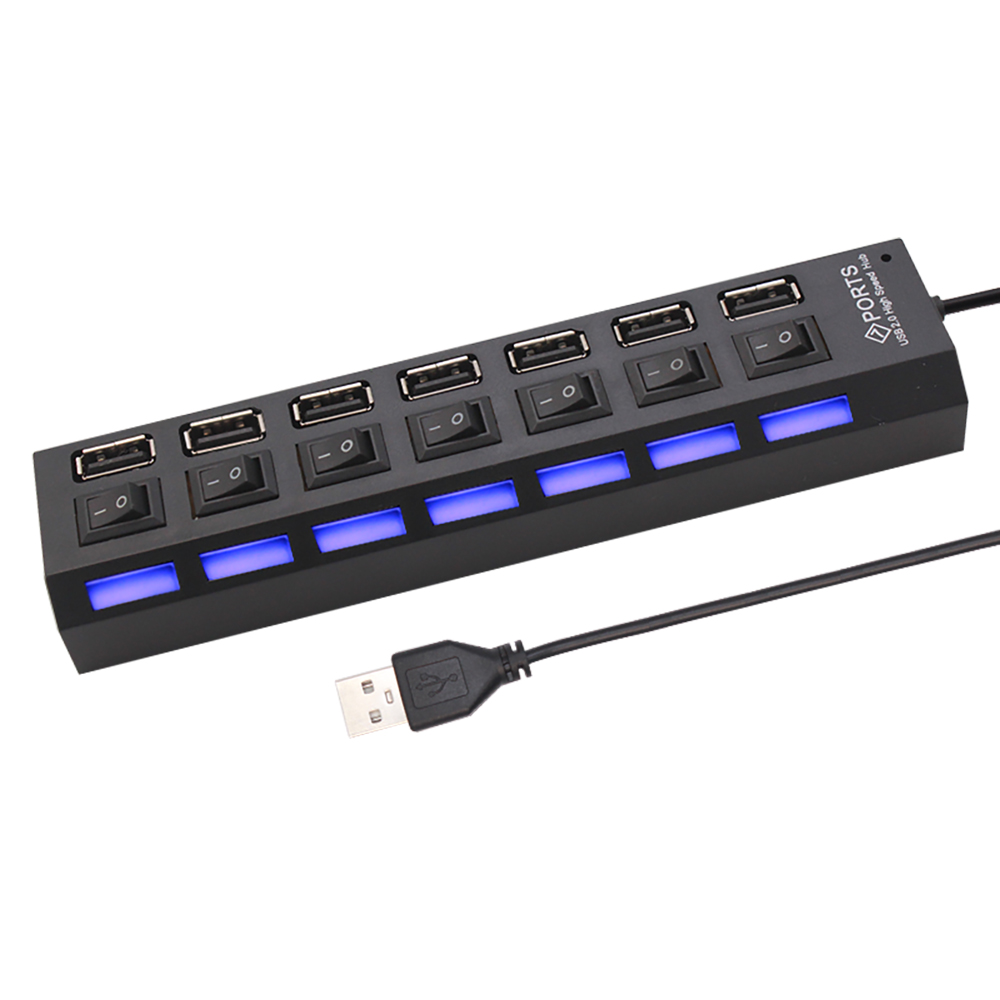 Pemisah Hub USB 2.0 7 Port unt - Home Office Laptop ulasan dan harga