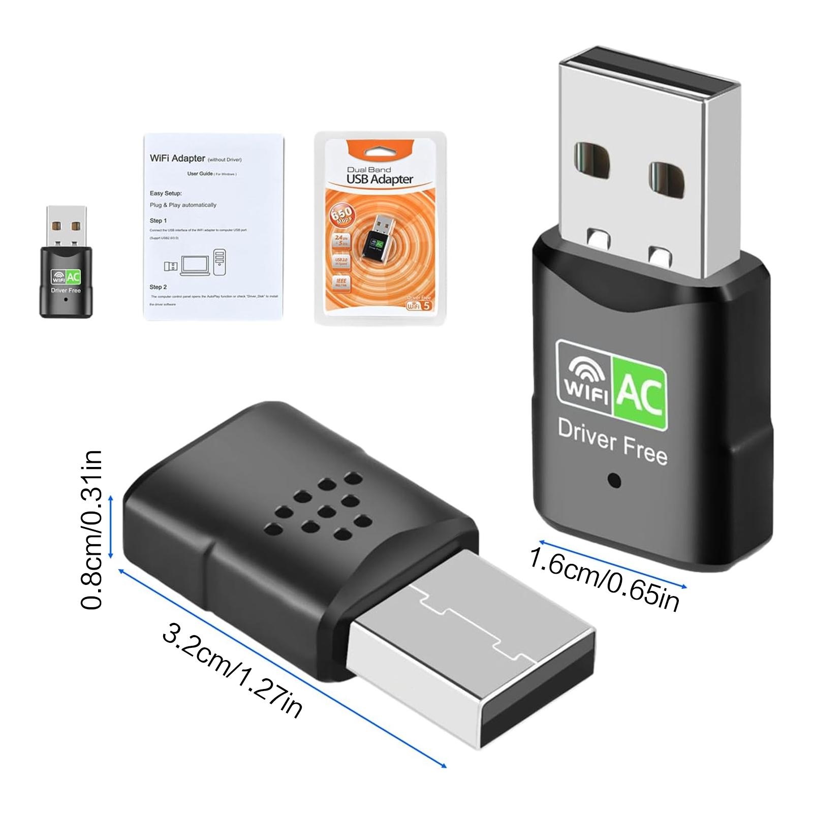 Adaptor WiFi USB AC600, Dongle - Home Office Laptop ulasan dan harga