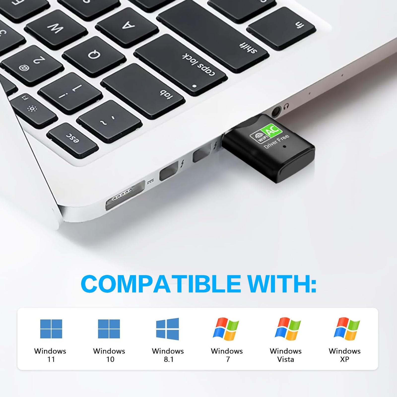 Adaptor WiFi USB AC600, Dongle - Home Office Laptop ulasan dan harga